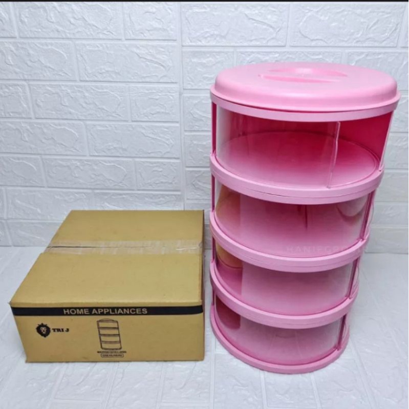 Tudungsaji 4 susun storage box 4 layer tempat penyimpanan makanan