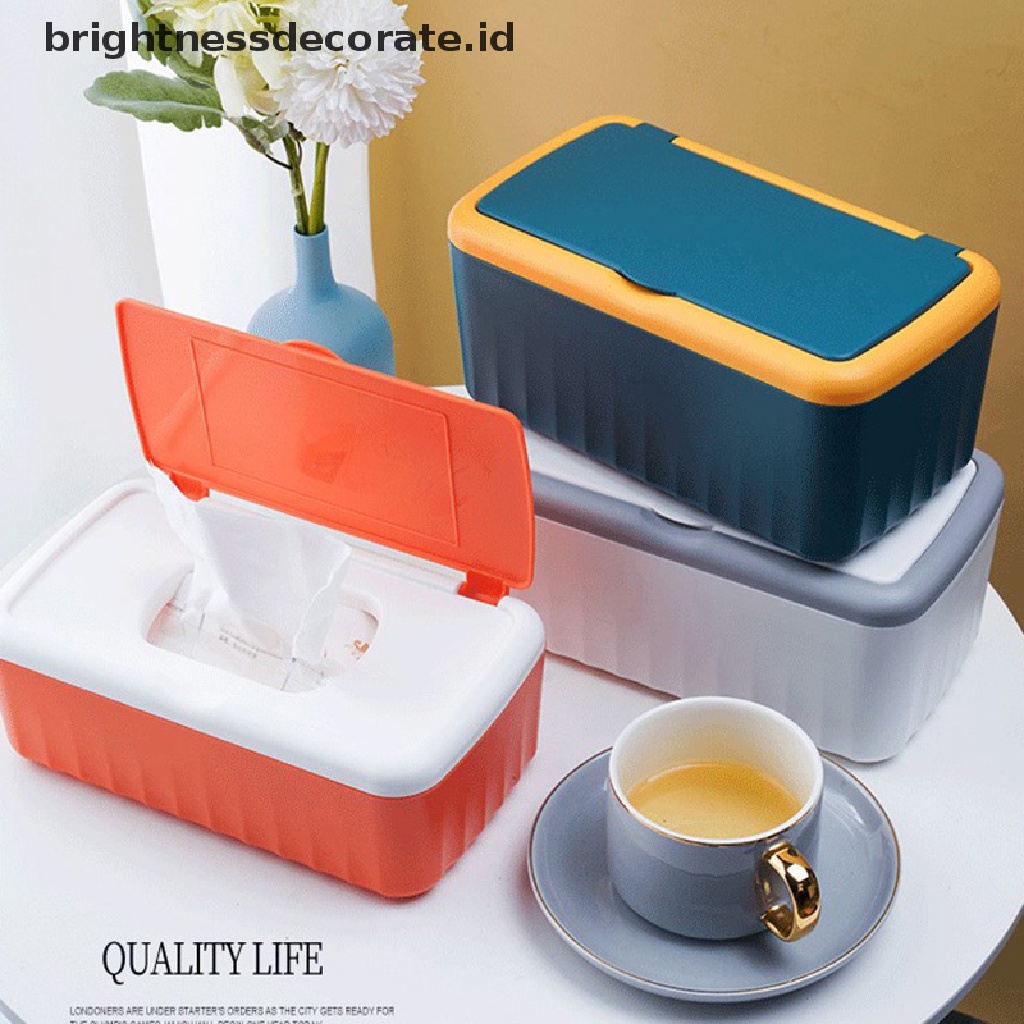 [Birth] Newly Desktop Tissue Box Holder Modern Tahan Debu Mudah Digunakan Tisu Basah Dispenser Holder Wadah Tisu Lap Serbet Organizer [ID]