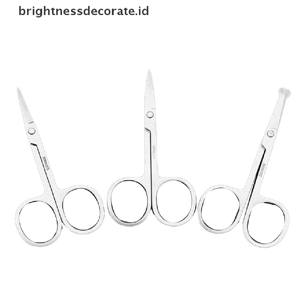 [Birth] Kepala Bulat Lengkung Kumis Hidung Telinga Hair Remover Scissor Trimmer Safety Scissor [ID]