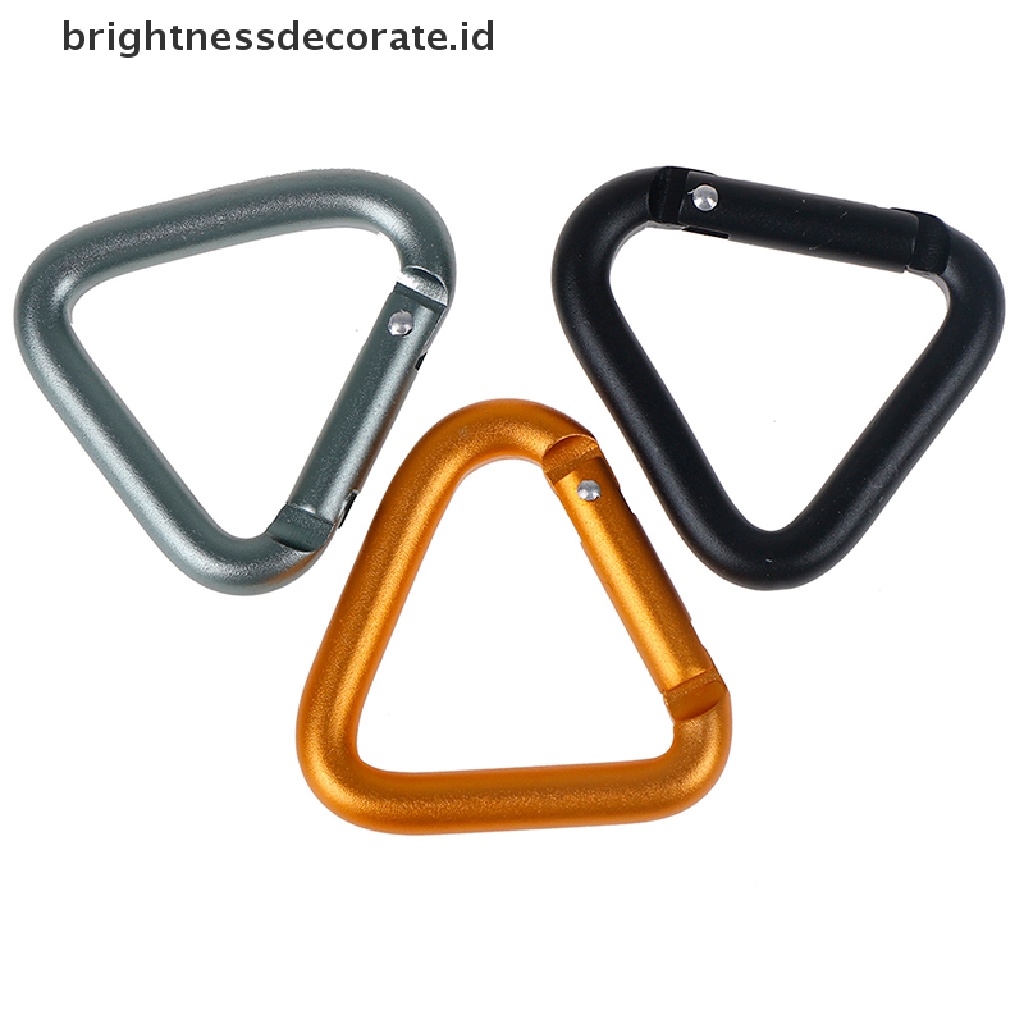 [Birth] 1pc Segitiga Carabiner Outdoor Camping Hiking Gantungan Kunci Ketel Gesper Snap Klip [ID]