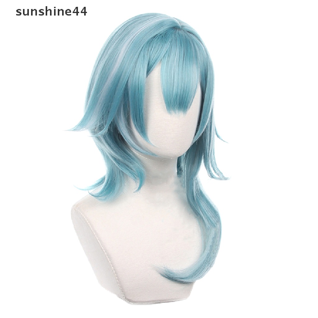 Wig Rambut Sintetis Cosplay Sunshine Game Genshin Impact Venti Keqing Barbara.