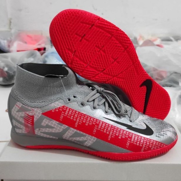 SEPATU FUTSAL NIKE MERCURIAL SUPERFLY7 BOMBER GREY IC-SEPATU FUTSAL