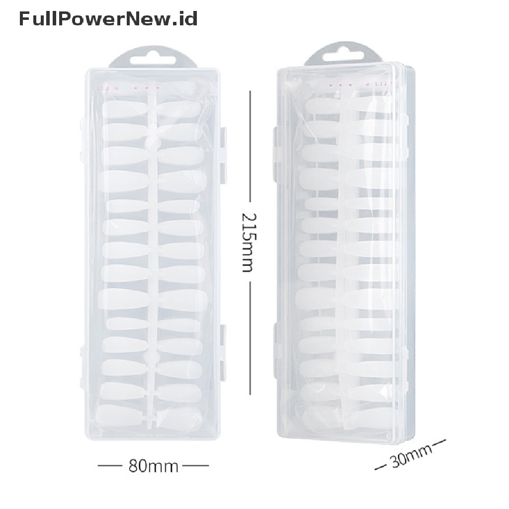 Power 300pc Ultra-Tipis Frosted Palsu Nail Art Manicure Extension Full Peti Mati Kuku Tips ID