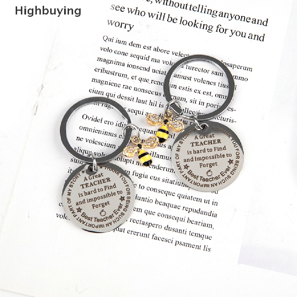 Hbid Gantungan Kunci Hari Guru Bee Key Chain Letter Pendant Keyring Gantungan Kunci Elegan Glory