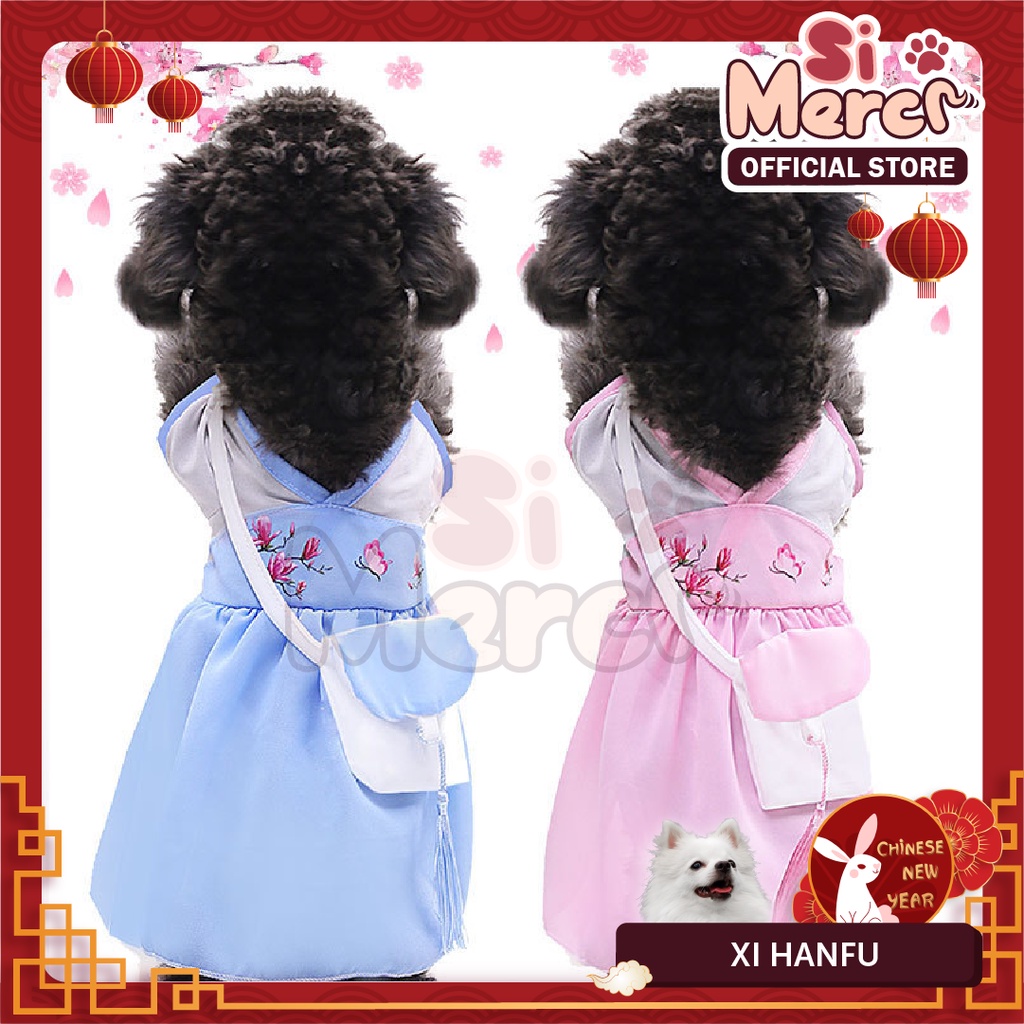 Baju Cheongsam Anjing Kucing / Baju Imlek Anjing Kucing Chinese New Year Lucu Small Breeds Anjing Kucing Kecil