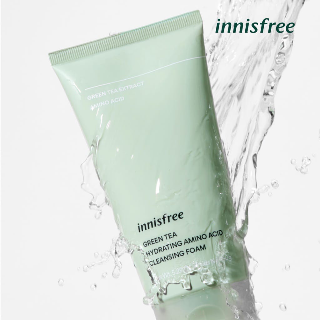 (BPOM Original) Innisfree Green Tea Foam Cleanser 150 ml Fullsize - Facial Wash Sabun Pencuci Wajah Inisfree - Hijau Ukuran Besar Kecil Sabun Cuci Muka Inisfre