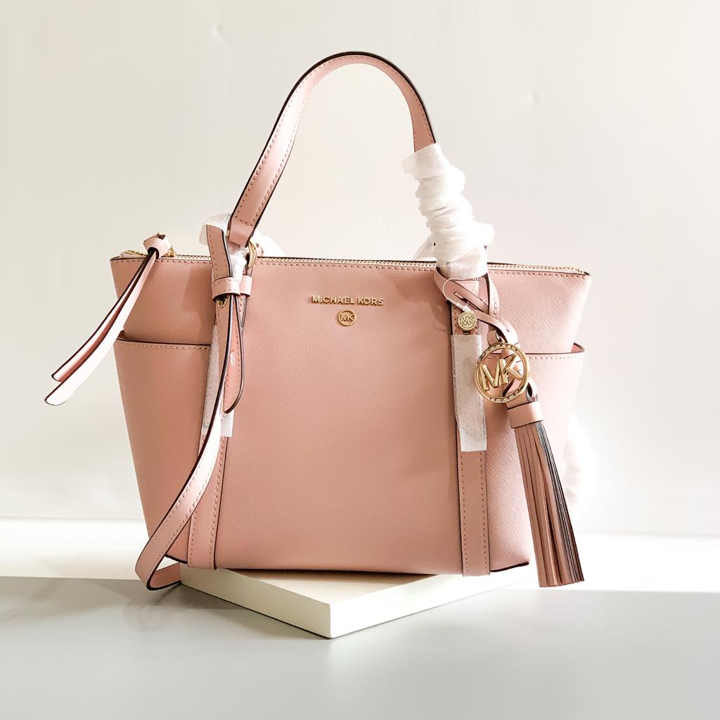 MK Sullivan Large Saffiano Leather Top-Zip Tote Bag