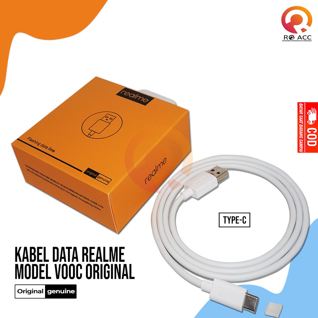 [RO ACC] TYPE C REALME KABEL DATA MODEL VOOC ORIGINAL ALL TIPE HP