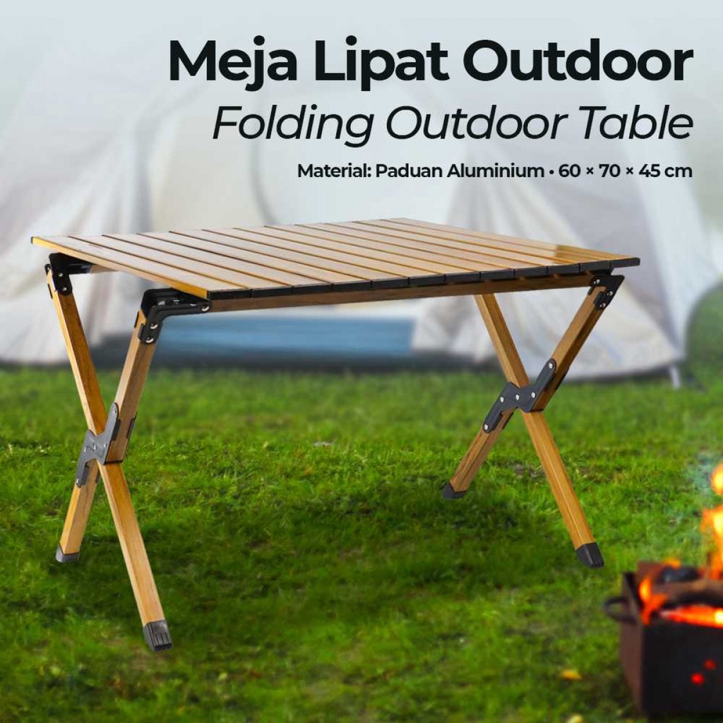 Meja Lipat Piknik Portable Folding Outdoor Table Aluminium Alloy