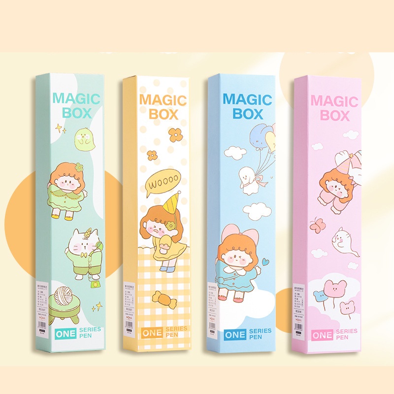 [MTOYS] Paket Magic Box Gel Press Pen Cute Cartoon - JT0026