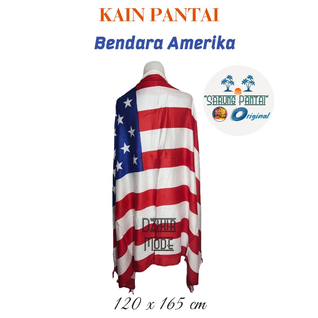 Kain Pantai SEMBILAN MODE Kain Pantai Amerika ukuran standar 120 x 165 cm