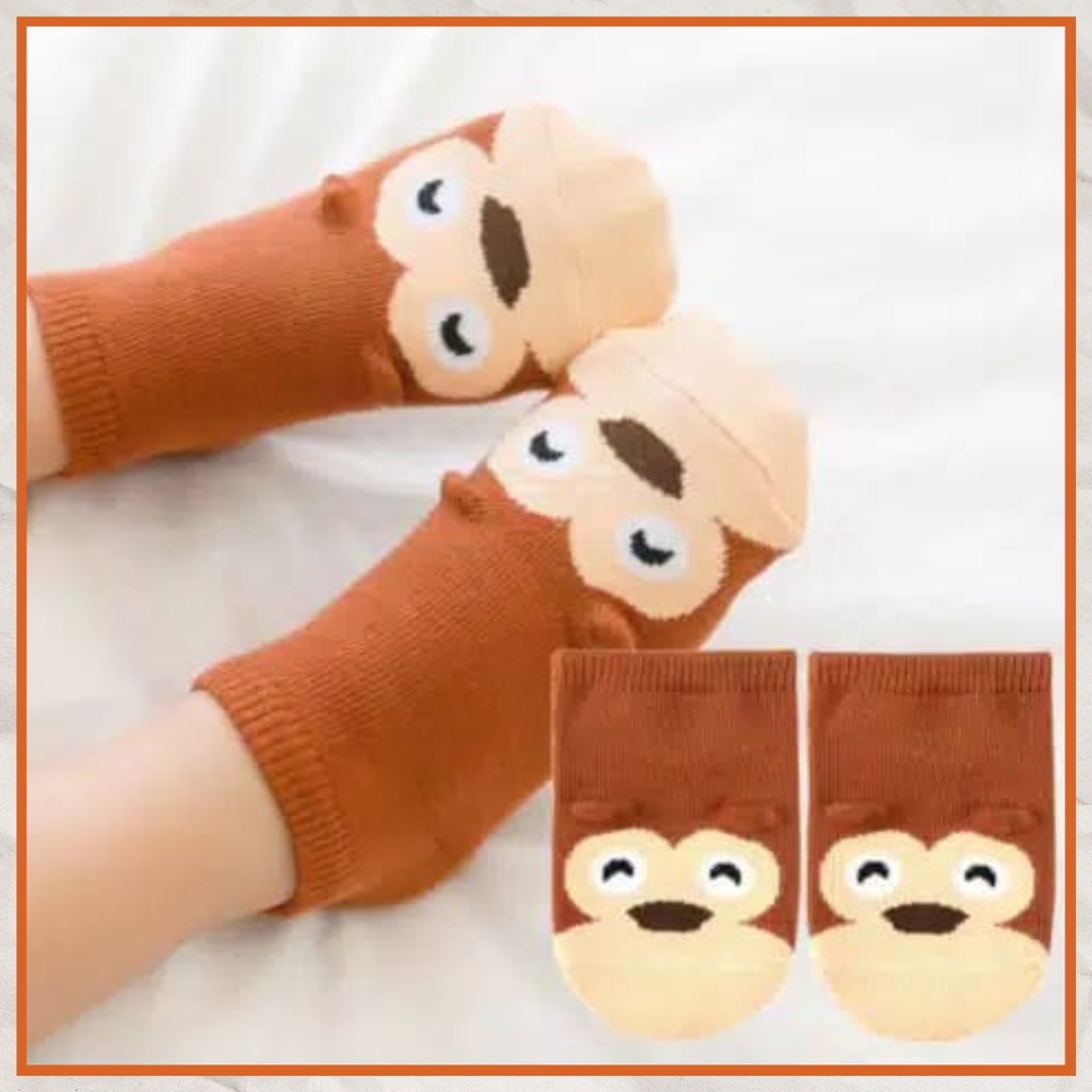 Kaos Kaki Hidden Socks Anak Korea Kepala Binatang Lucu