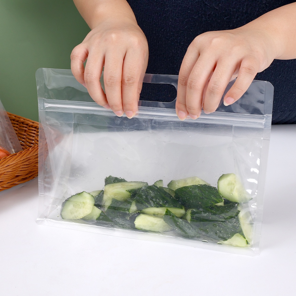 Kantong Pengawet Buah Sayur Makanan Dapat Didinginkan Segar Paket Penyimpanan Makanan Ringan Sereal Tahan Lembab Pack Perlengkapan Penyimpanan Rumah Bite Type Sealed Bag