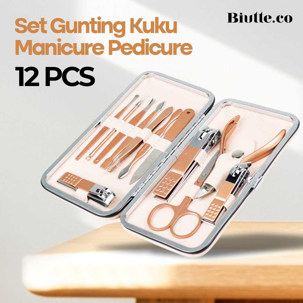 Biutte.co Gunting Kuku Nail Art Set Manicure Pedicure 12 PCS - CT02