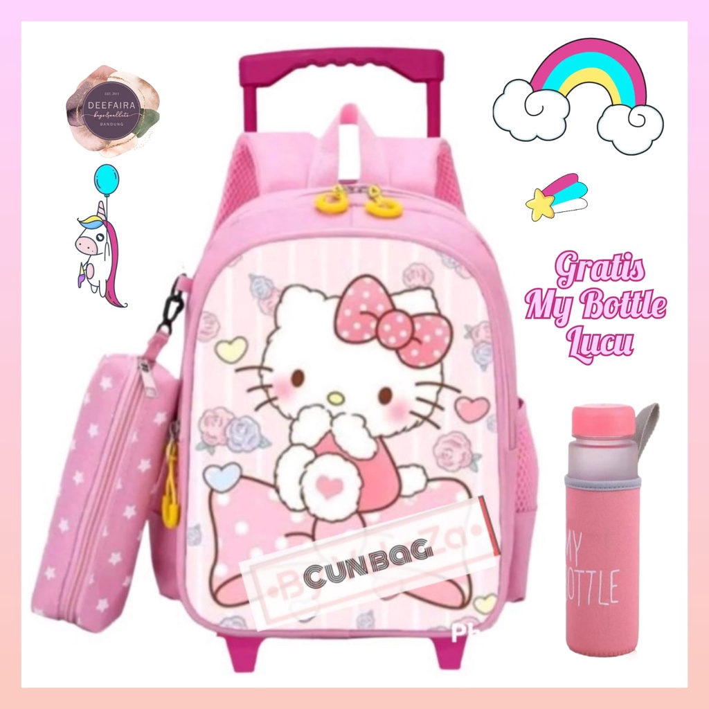 Tas Ransel Troli Anak Perempuan Gambar HK1tty Buy 1 Get 3 Untuk Anak Tk Dan Paud