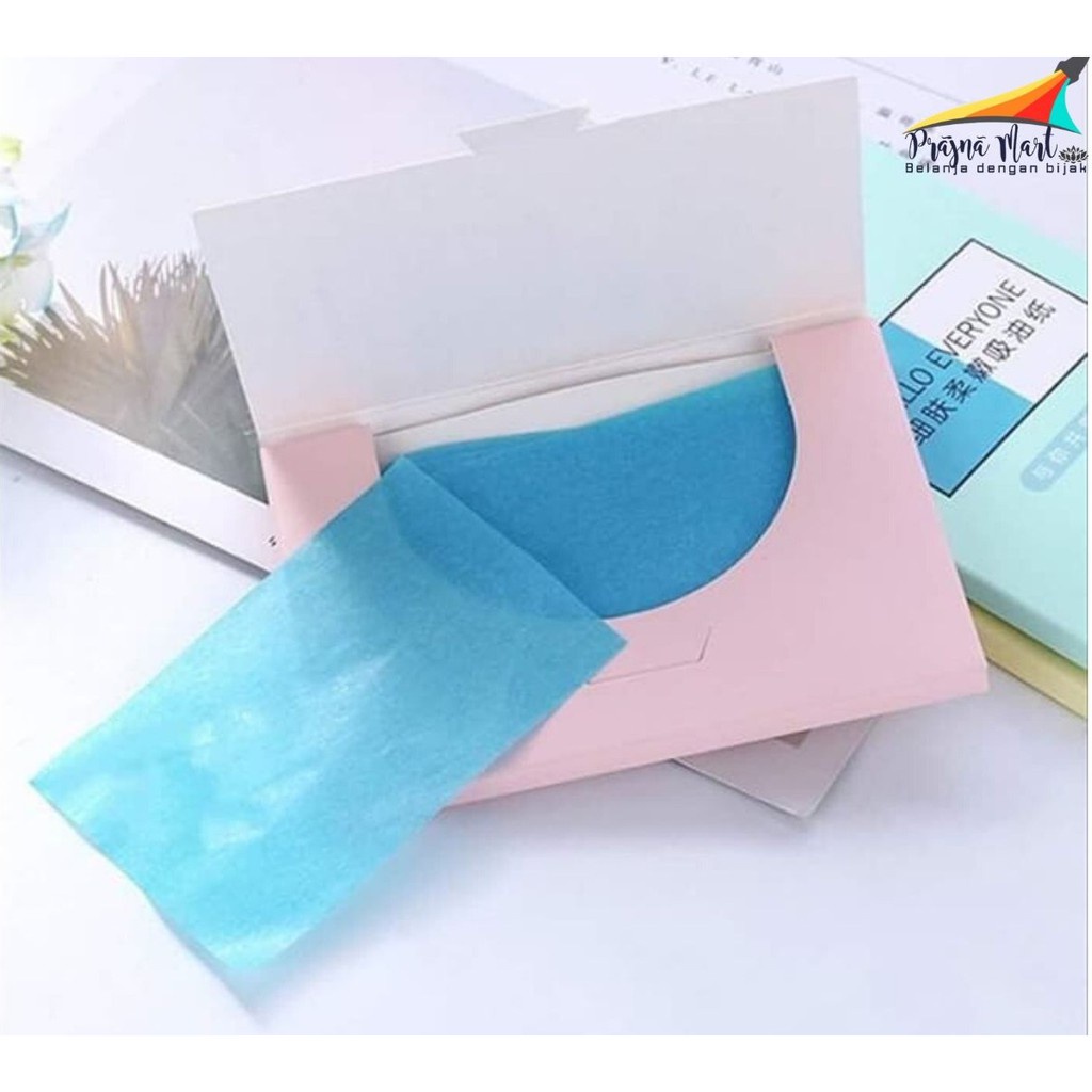 Tisu serap minyak Oil Control Film Menyerap Minyak Muka / Kertas Linen Tissue Penyerap Minyak Tisu Linen Muka 50Pcs