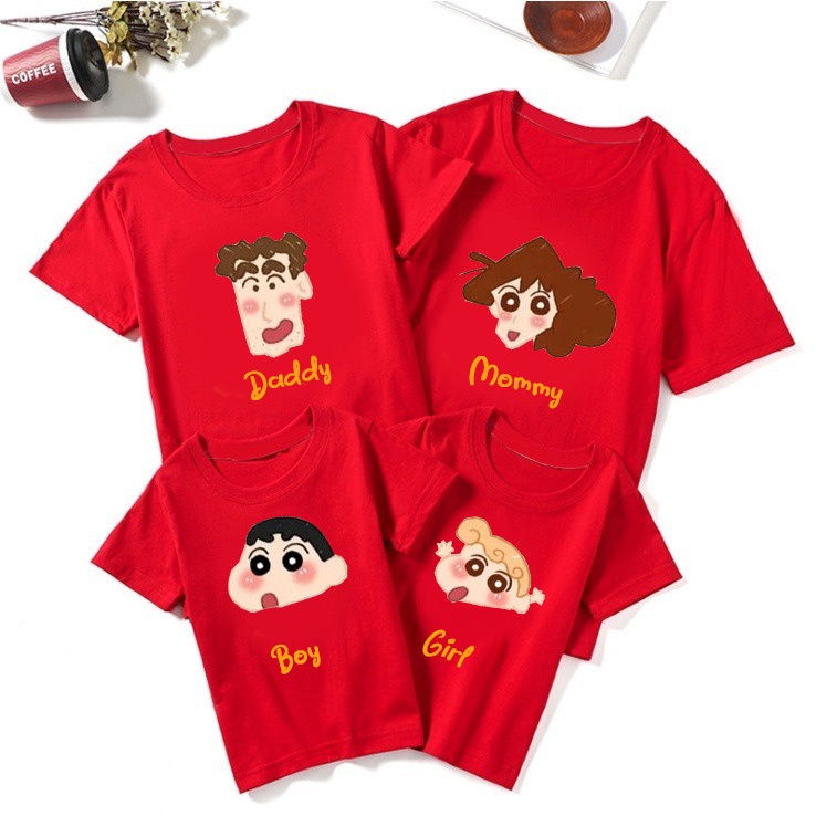 Couple Family Tshirt Sinchann Baju Pasangan Keluarga Kaos Imlek