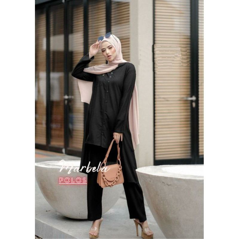 One Set Marbela One Set Wanita Rayon Premium Busui kancing Depan