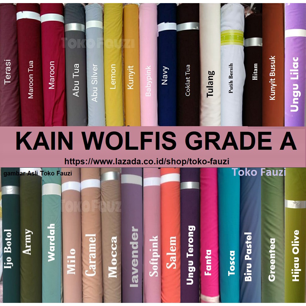 50cm Kain Wolfis Grade A tebal