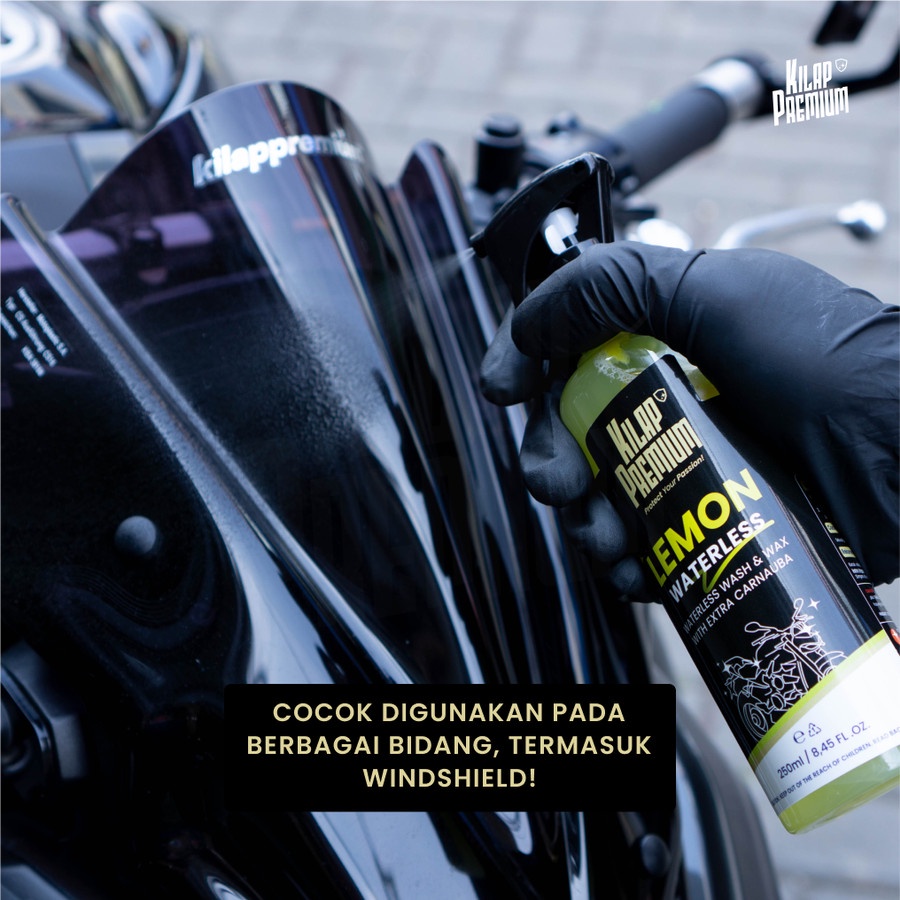 Kilap Premium Lemon Waterless Wash and Wax / Cairan Pembersih Kotoran