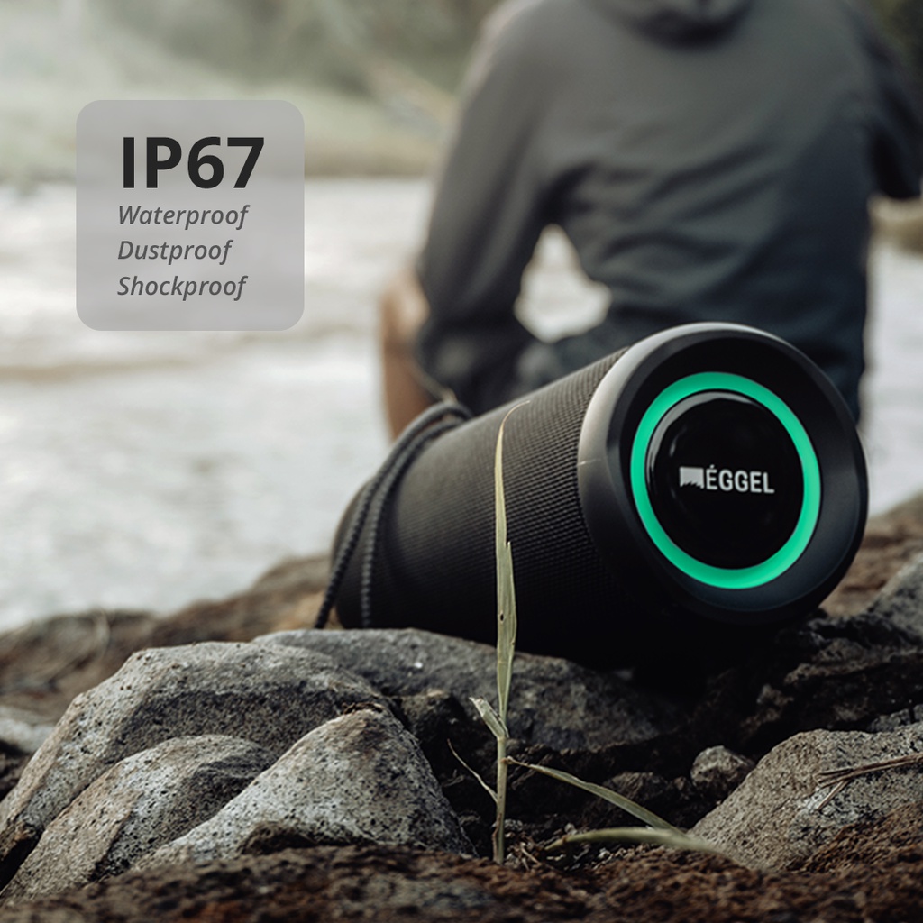 Eggel Terra 3 Plus + Waterproof Portable Bluetooth Speaker with RGB Light