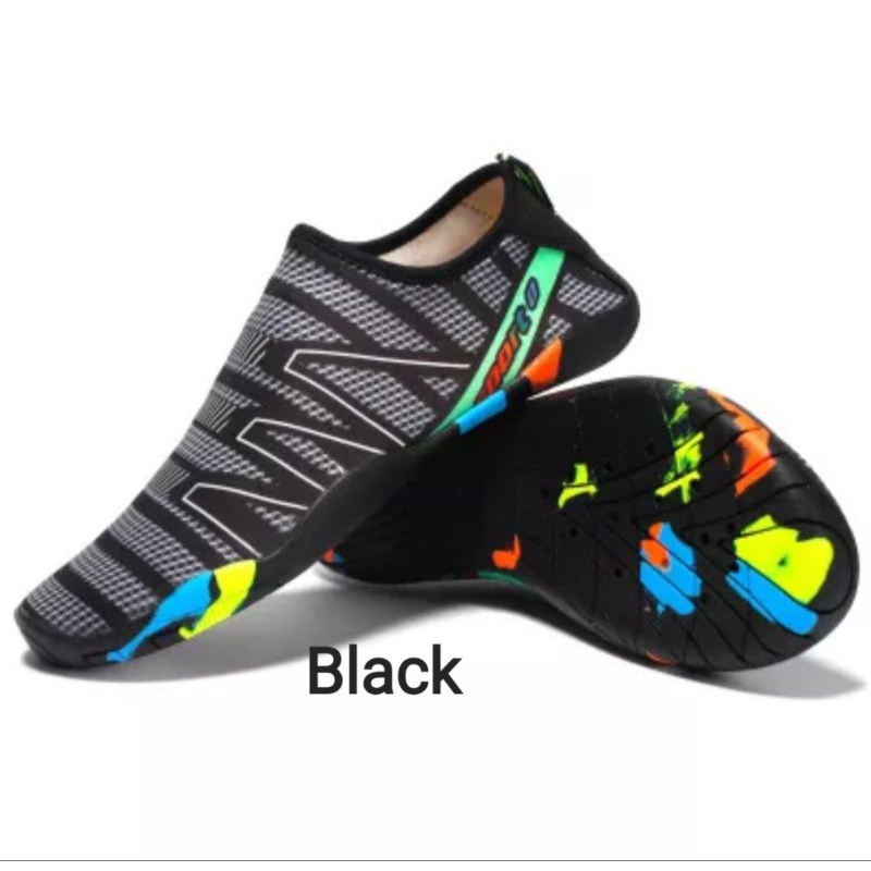 Sepatu Pantai Diving Snorkling Renang Sepatu Sepeda Santai Olahraga Air Water Shoes Black