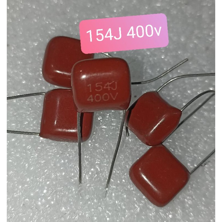 KAPASITOR MILAR 154J 400V MYLAR 154 J 400VOLT 400 VOLT