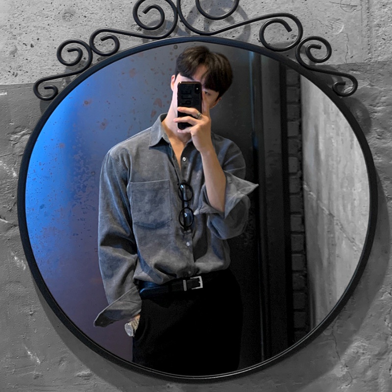 Myq Corduroy Kemeja Pria   Pemuda  Formal Lengan Panjang  Korea Fashion Pria  Mantel