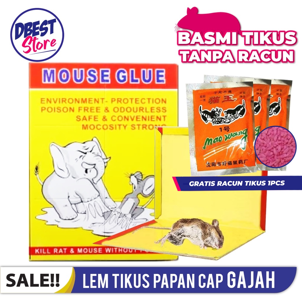 [ IMPORT ] LEM PAPAN PERANGKAP TIKUS CAP GAJAH SUPER LENGKET TIDAK BERACUN