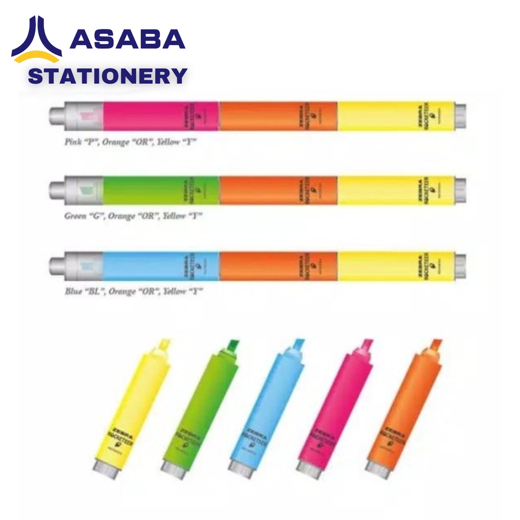 

Asaba Stationery - Highlighter Pen/Penanda Warna Zebra Rocketer