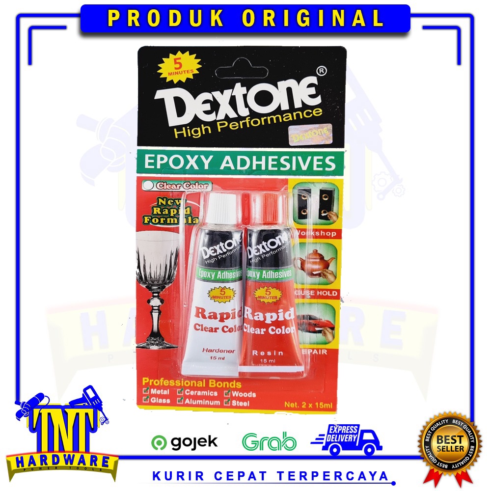 

LEM DEXTONE RAPID PLASTIC DAN STEEL 5 MINUTE-LEM EPOXY isi 12pcs