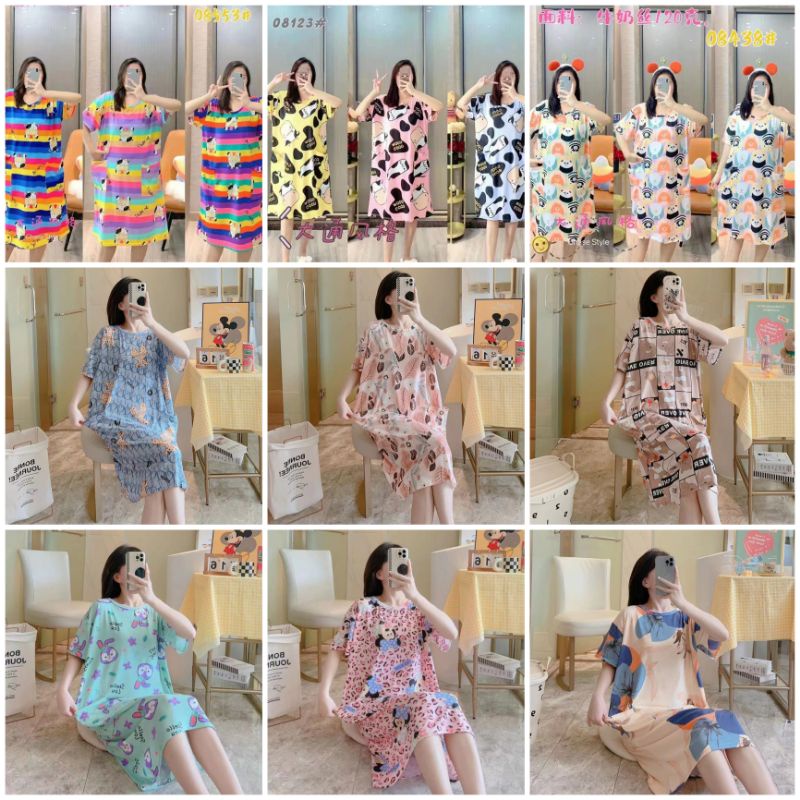 NEW Daster Wanita Import Murah Oversize | Daster Tidur wanita import Jumbo C04-A,B9