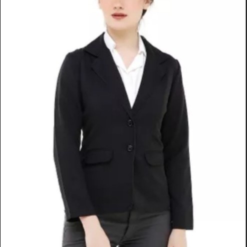 Outer Wanita   Kerja Wanita Formal Fashion Hitam M R5A2 korea ootd kiyowo vintage tebal korean style