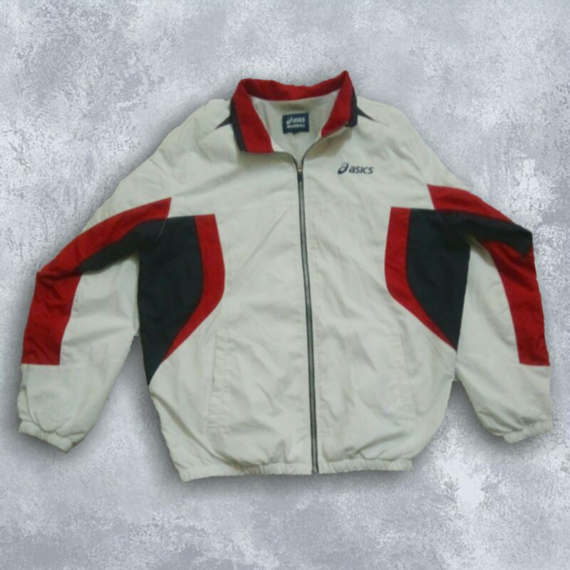 thrift vintage outwear running jaket -asics- colorblok TAKEIN THRIFT