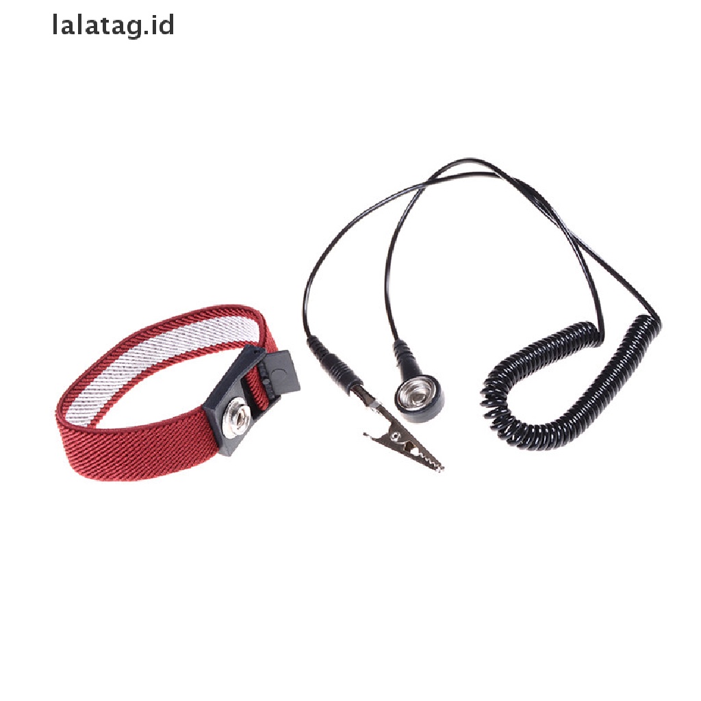 [lalatag] Tali Pergelangan Tangan Tahan Panas Anti Statis ESD Adjustable electronic Discharge Band Ground [ID]