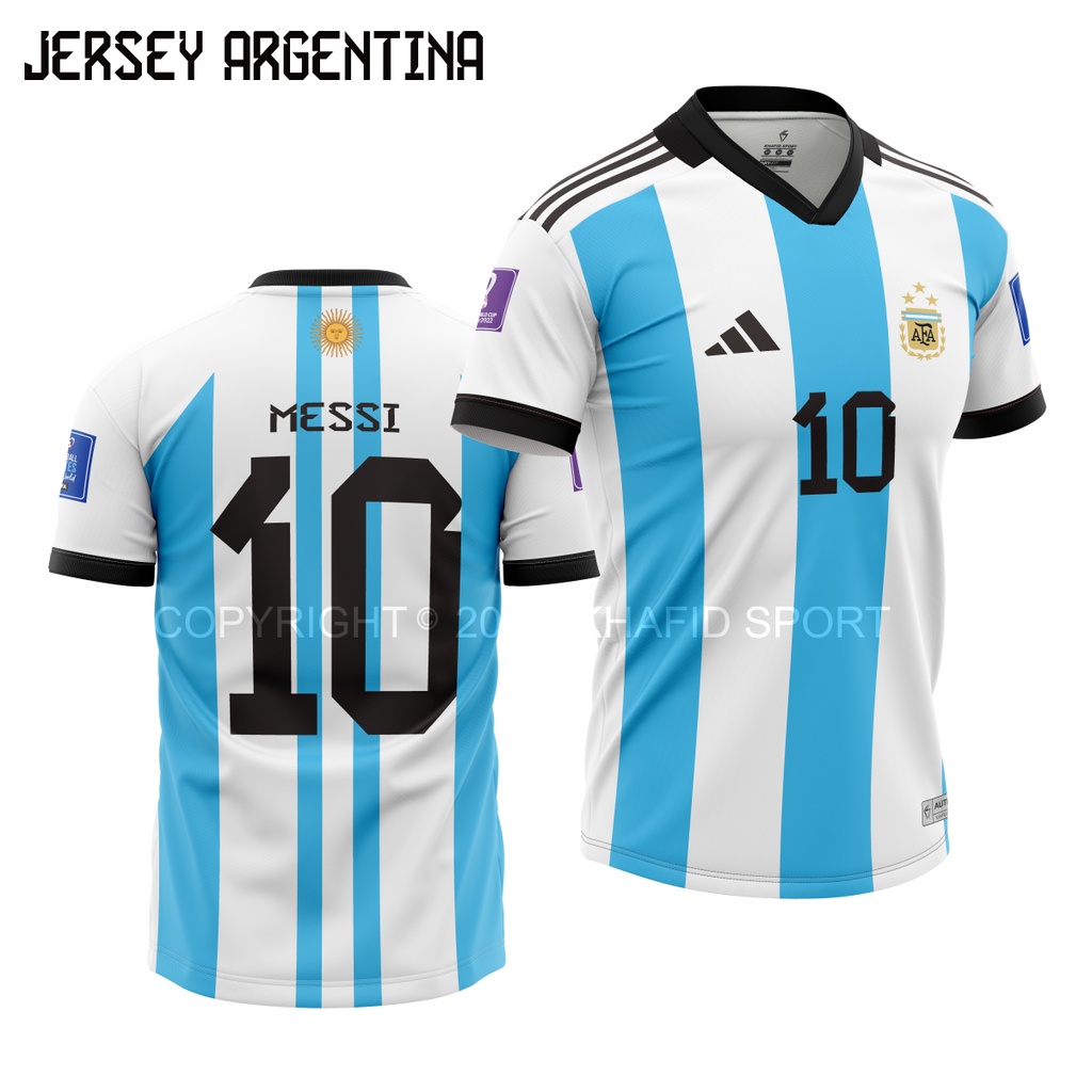 JERSEY ARGENTINA HOME PIALA DUNIA (bintang 3)