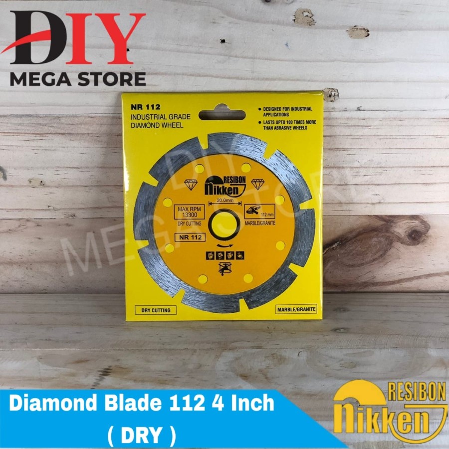 Diamond blade 112 4 inch dry cutting granite mata potong keramik 4" kering nikken resibon 112 NR-841