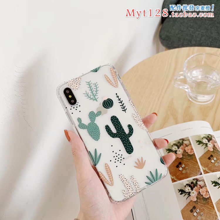 Cactus printing anticrack case vivo v27e t1 5g v21e v23e y75 y15s y15a y01 y21 2021 y33s y21s Y69 s1 pro z1 pro v5 v5s v7 plus v9 v11i v11 pro v15 pro v17 pro v19 v20 se v21