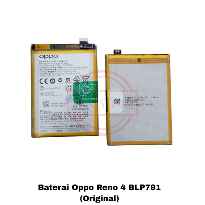 BATRE BATERAI BATTERY BLP791 FOR OPPO RENO 4 ORIGINAL