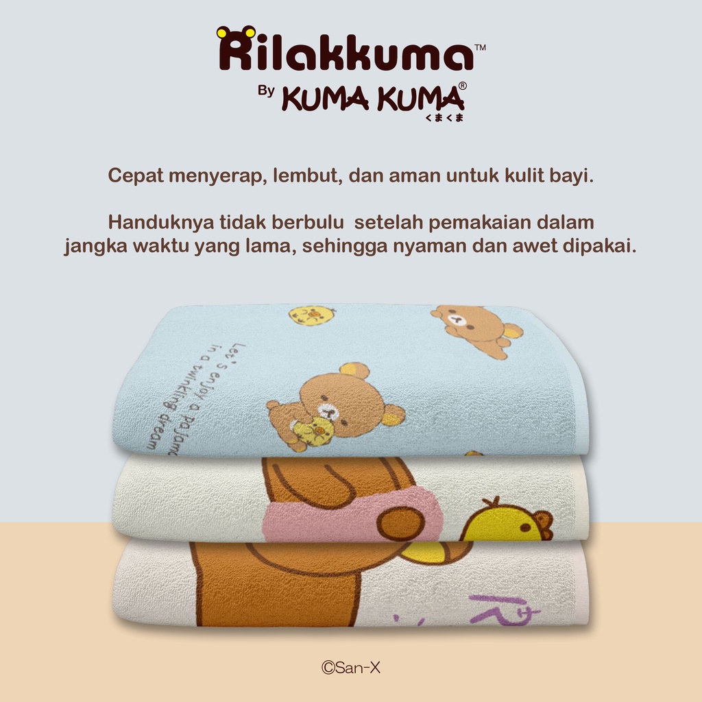 RILAKKUMA BY KUMA KUMA HANDUK MICROFIBER - 140CM X 70CM