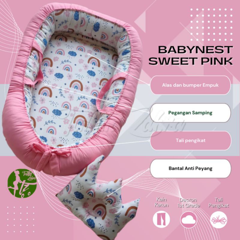 READY STOCK BABY NEST Kasur Bayi kado lahiran murah terbaik bonus gratis bantal peyang