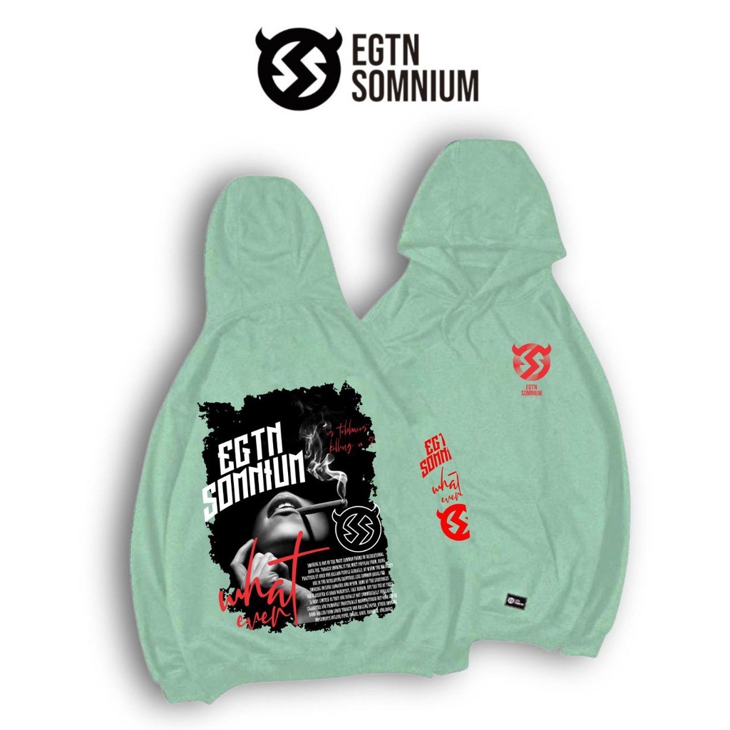 Eighty Nine Hoodie Jumper Mint Motif Unisex Pria Wanita Bahan Katun Fleece Premium Size Jumbo