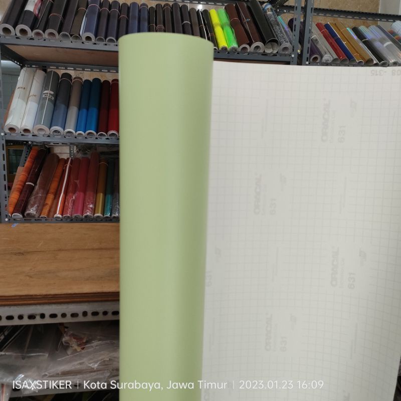 skotlet original oracal pastel 631 hijau kode 495