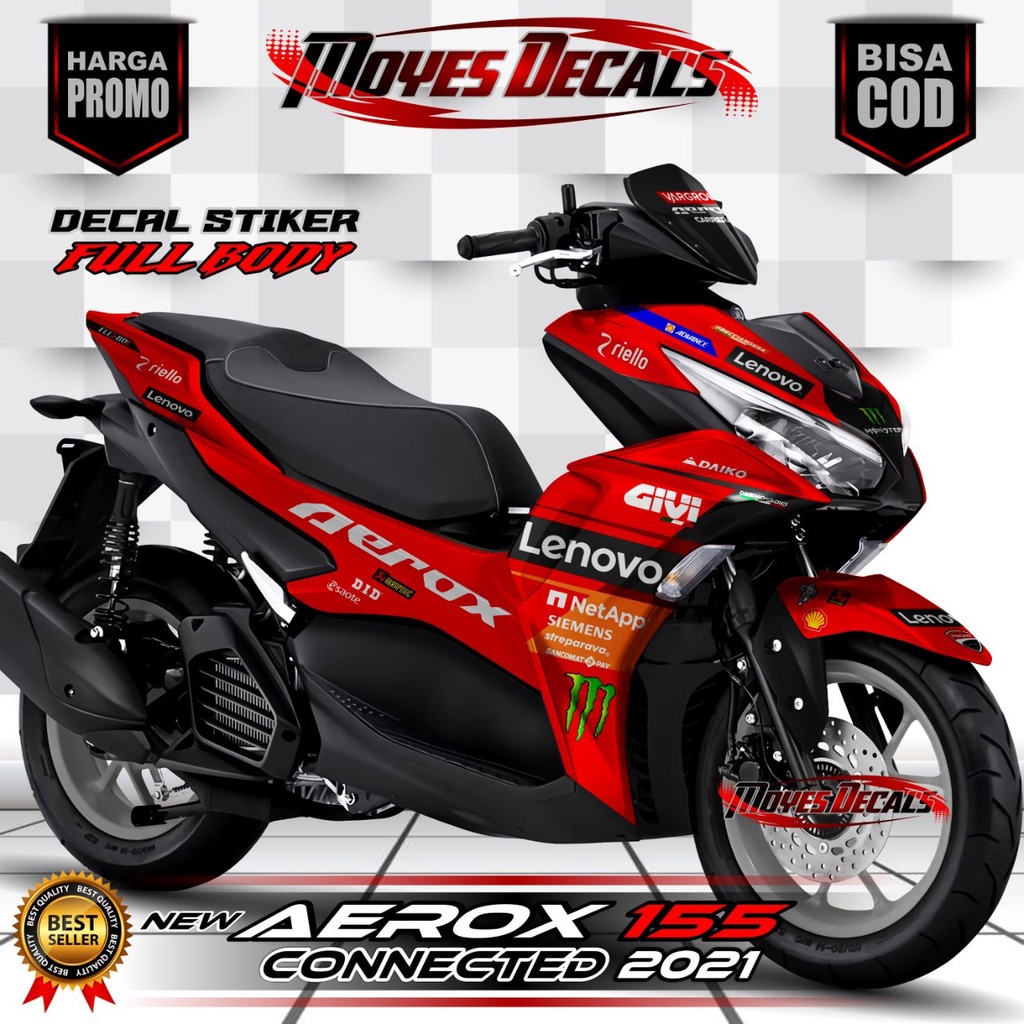 Bisa COD AEROX CONNECTED 2021 ( COD ) DECAL STIKER FULL BODY - DECAL STIKER VARIASI FULL BODY NEW AE