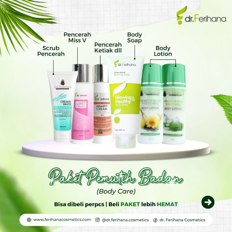 (dr. Ferihana) Paket Pemutih Badan Body Care