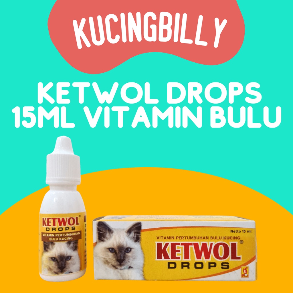 Ketwol drops 15ml Vitamin penumbuh bulu kucing