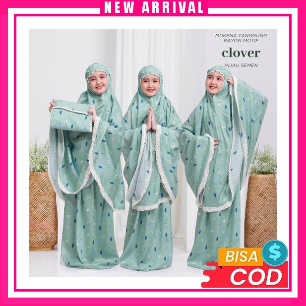 Mukena Dewasa  Ayzara - Anak Rayon Camelia Series ( Umur 5 - 11 Tahun ) Polos Import Lebaran Couple 