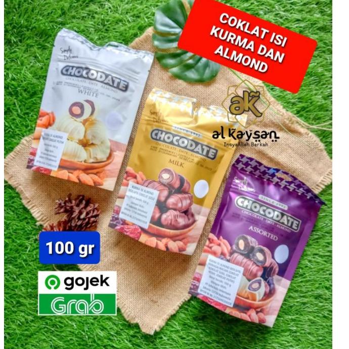 

Stock Banyak ` CHOCODATE COKLAT KURMA ALMOND / COKLAT OLEH OLEH HAJI DAN UMROH 100 GR Halal ☪