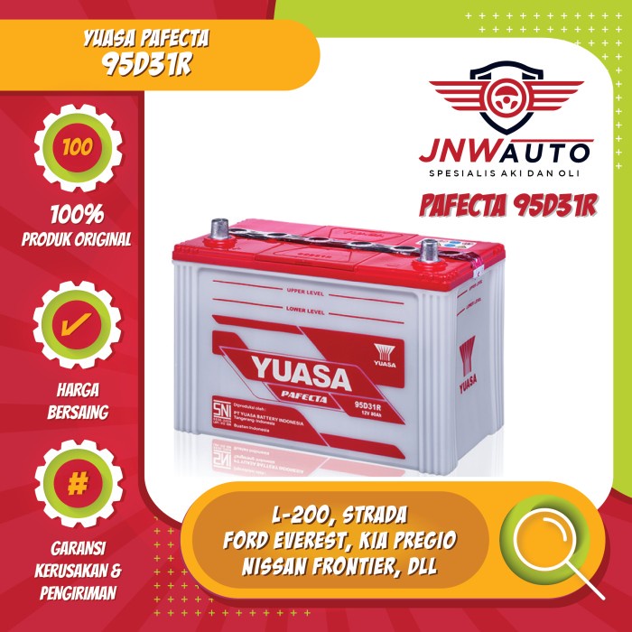 Aki Mobil Yuasa Pafecta 95D31R - L-200, Strada, Delica, Kuda, Ranger