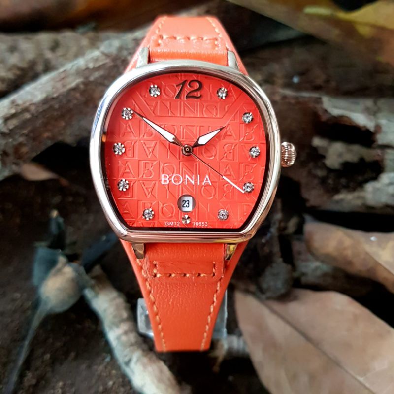 JAM TANGAN WANITA BONIA TALI KULIT ORI BM